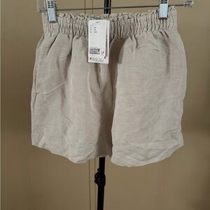 NWT H&M Linen Blend Shorts Size XS